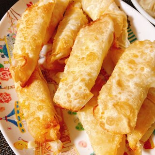 焼売の皮のチーズ揚げ